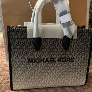 Michael Kors Black and Gray Tote Bag